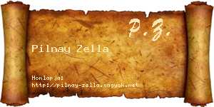 Pilnay Zella névjegykártya